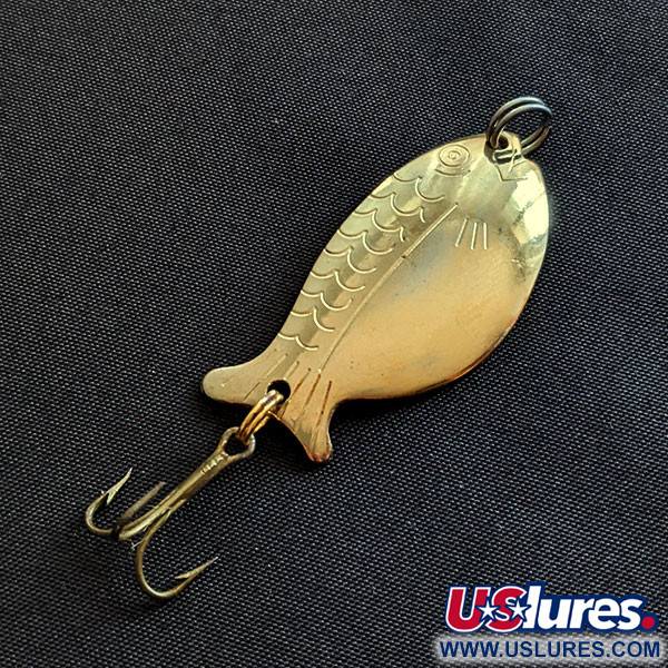 Vintage   Ideal Products Mr Fish, 3/16oz gold fishing spoon #19343