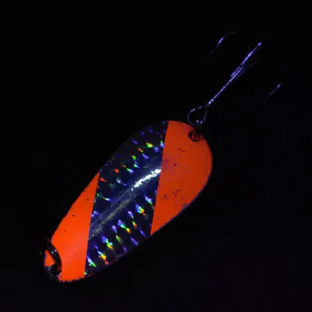 Vintage Nebco Tor-P-DO 3 UV, 1oz nickel/pink UV fishing spoon #19345