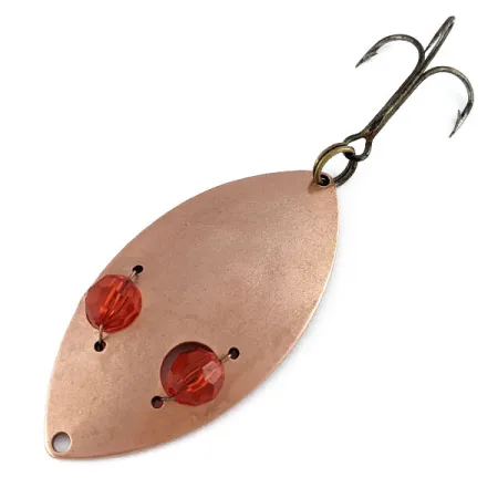 Vintage Horrocks-Ibbotson Wobbler, 3/4oz copper/red eyes fishing spoon #19347