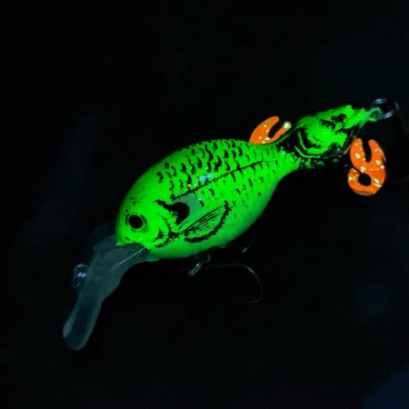 Vintage Renosky Lures Guido's Double Image, 1/3oz Chartreuse UV fishing lure #21082