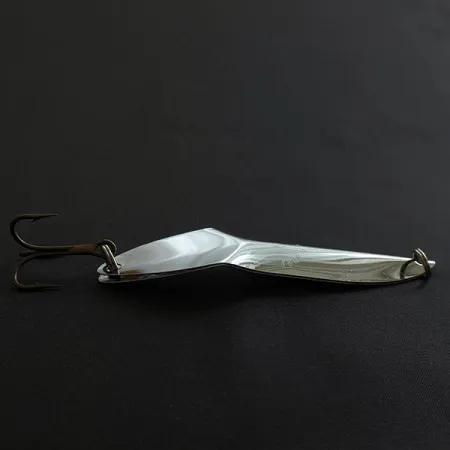 Vintage Happiness Is bait Marek-L-Lure by H.i, 2/3oz nickel fishing spoon #19379