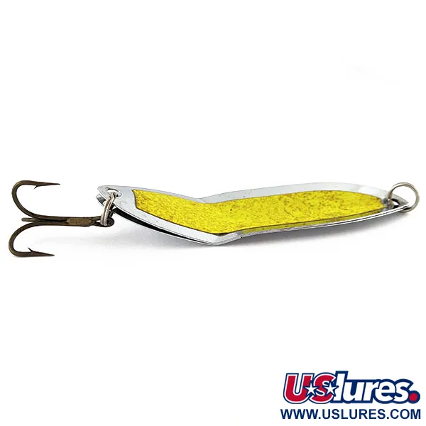 Vintage Happiness Is bait Marek-L-Lure by H.i, 2/3oz nickel fishing spoon #19379