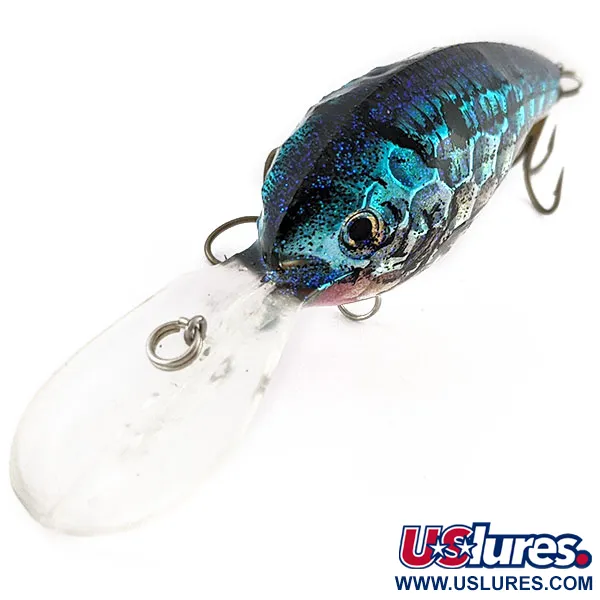 Vintage  Renosky Lures Renosky Deep Dive Honeycomb Rattl shad, 2/5oz silver/blue fishing lure #20240