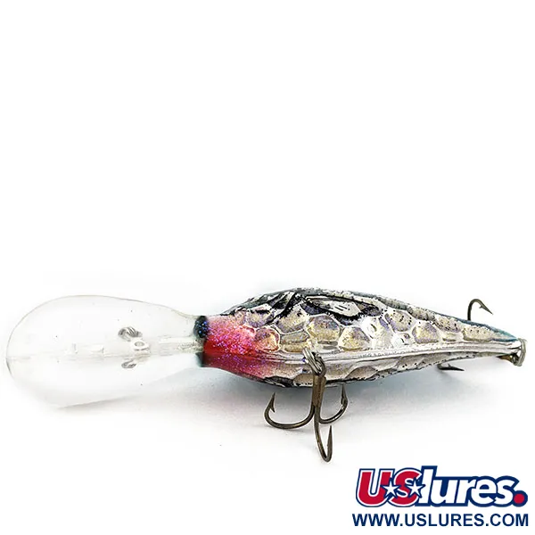 Vintage  Renosky Lures Renosky Deep Dive Honeycomb Rattl shad, 2/5oz silver/blue fishing lure #20240