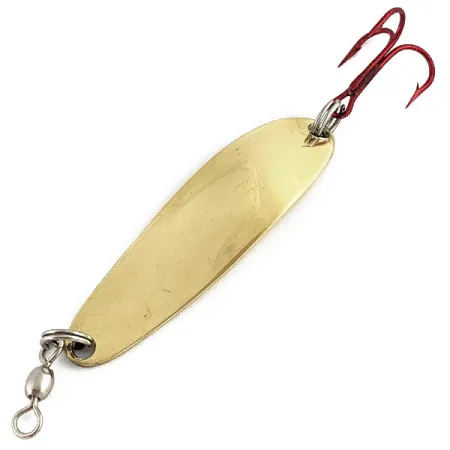 Vintage Luhr Jensen Krocodile #3, 1/3oz gold fishing spoon #19384