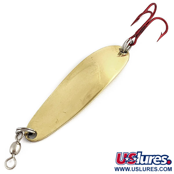Vintage  Luhr Jensen Krocodile #3, 1/3oz gold fishing spoon #19384