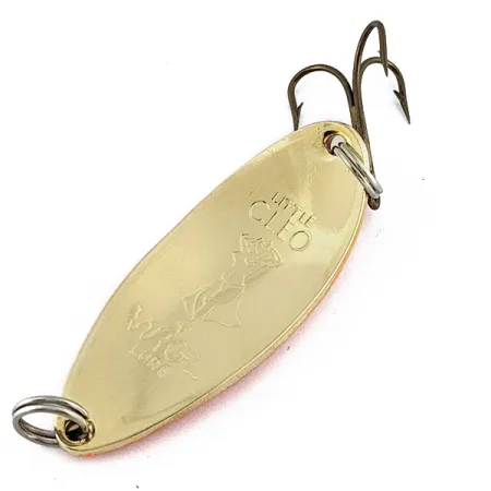 Vintage Seneca Little Cleo (Hula Girl), 2/3oz gold/orange fishing spoon #19392
