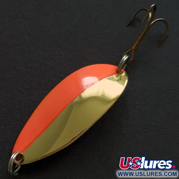 Vintage Seneca Little Cleo (Hula Girl), 2/3oz gold/orange fishing spoon #19392