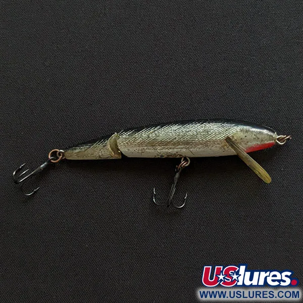 Vintage Rebel Floater Jointed, 1/8oz silver fishing lure #19398