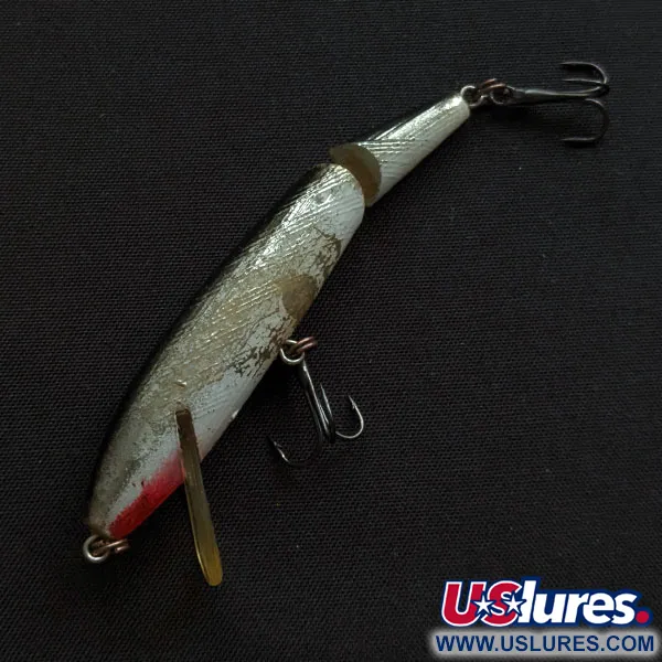 Vintage Rebel Floater Jointed, 1/8oz silver fishing lure #19398