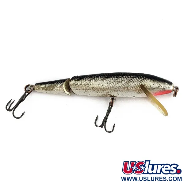 Vintage Rebel Floater Jointed, 1/8oz silver fishing lure #19398