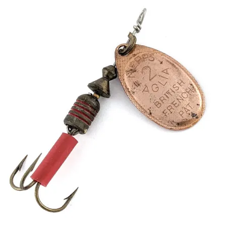 Vintage Mepps Aglia 2, 3/16oz copper spinning lure #19399