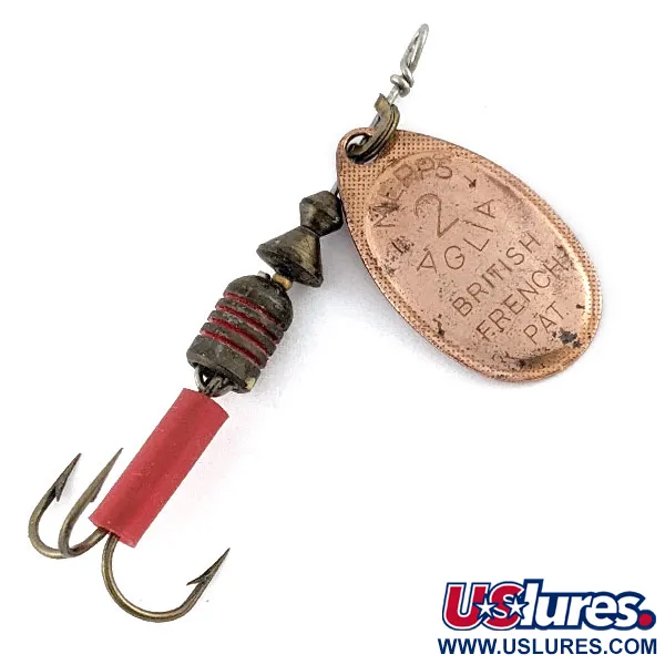 Vintage   Mepps Aglia 2, 3/16oz copper spinning lure #19399
