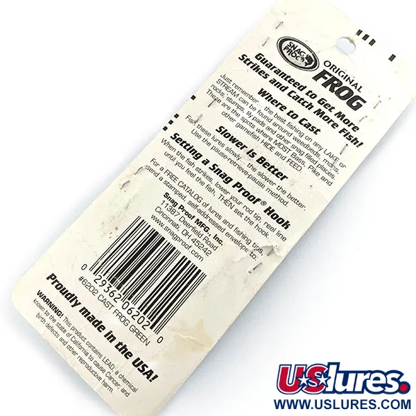 Snag Proof Original Frog, 1/3oz black fishing lure #19400