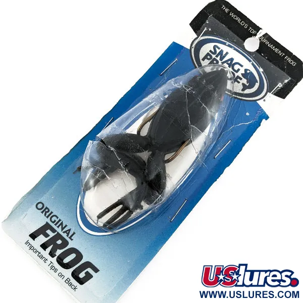 Snag Proof Original Frog, 1/3oz black fishing lure #19400