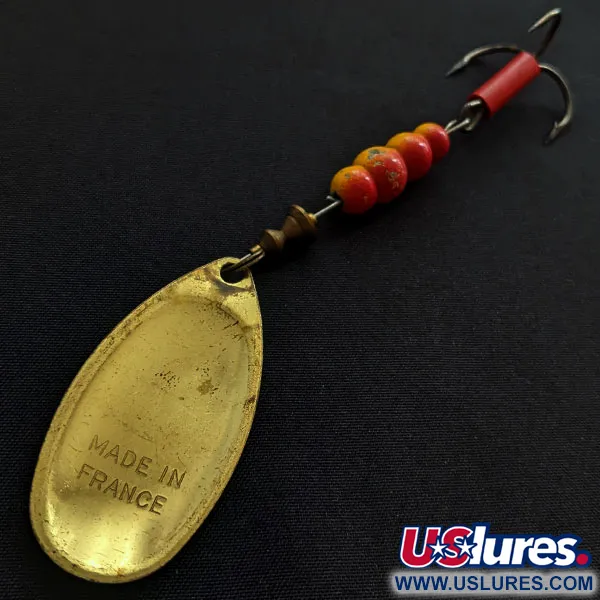 Vintage   Mepps Aglia 5, 1/2oz brass spinning lure #19407