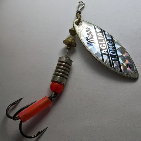 Vintage Mepps Aglia Long 2 Rainbo, 1/4oz Rainbo spinning lure #19410