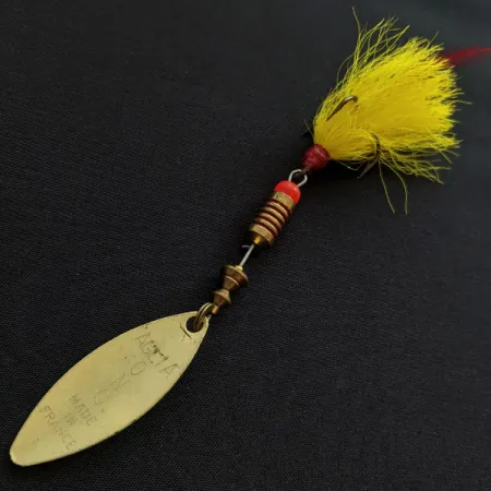 Vintage Mepps Aglia Long 2 Dressed, 1/4oz Fluo UV spinning lure #19411