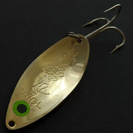 Vintage Seneca Little Cleo (Hula Girl), 3/4oz gold fishing spoon #19417