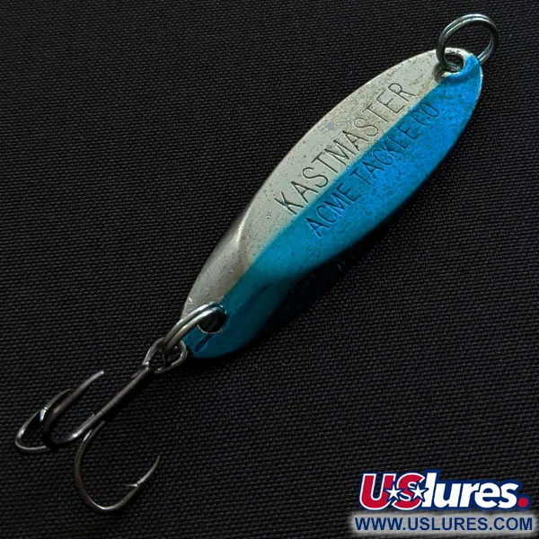 Vintage Acme Kastmaster, 1/4oz nickel/blue/copper fishing spoon #19421