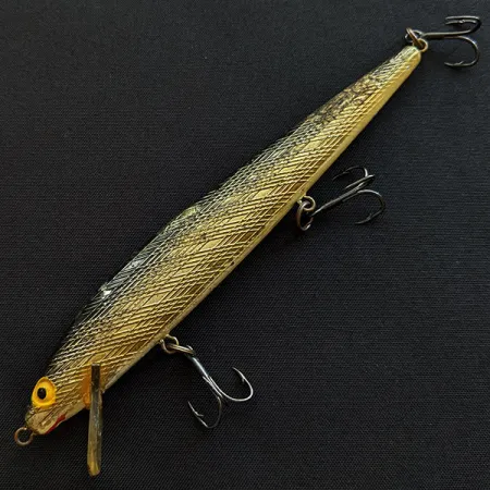 Vintage Bill Norman  Shiner Minnow , 1/4oz gold fishing lure #19424