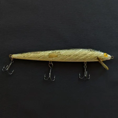 Vintage Bill Norman  Shiner Minnow , 1/4oz gold fishing lure #19424
