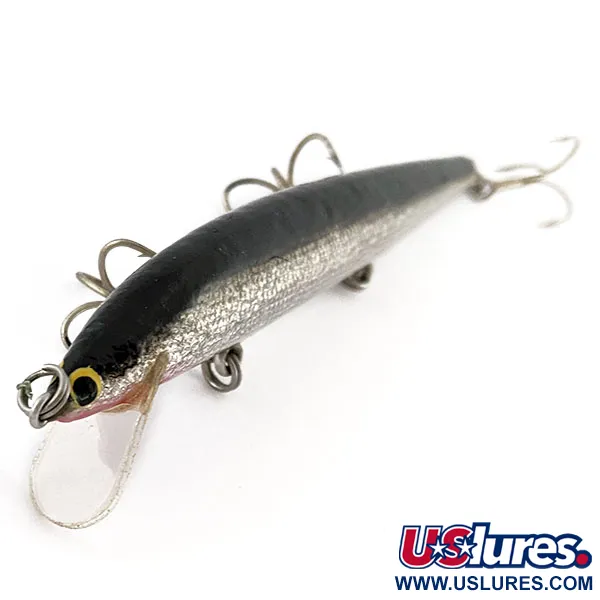 Vintage   Bagley Bang-O Lure, 1/3oz Silver Foil/Black fishing lure #19429