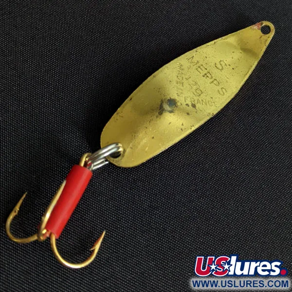 Vintage Mepps Syclops 1, 2/5oz brass fishing spoon #19437