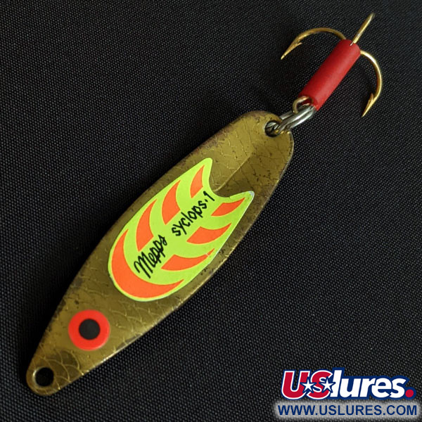 Vintage   Mepps Syclops 1, 2/5oz brass fishing spoon #19437