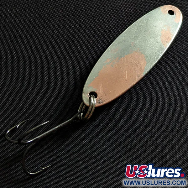 Vintage Acme Kastmaster, 1oz nickel/blue/copper fishing spoon #19438