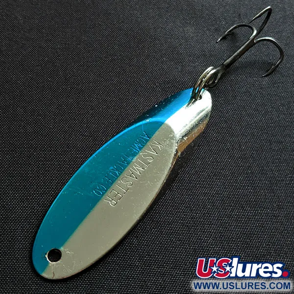 Vintage Acme Kastmaster, 1oz nickel/blue/copper fishing spoon #19438