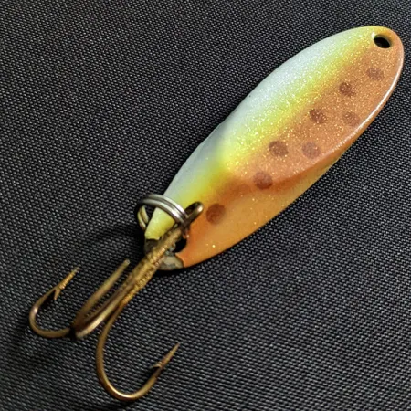 Vintage Acme Kastmaster, 3/8oz brown trout fishing spoon #19445