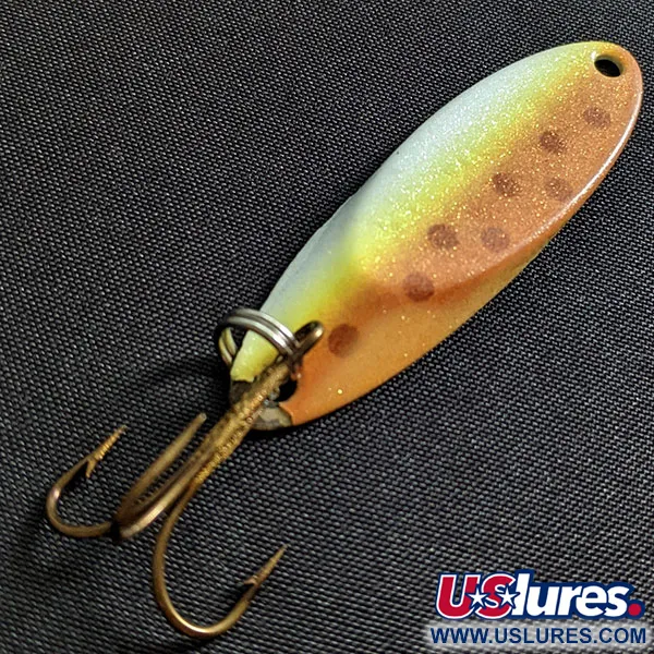 Vintage Acme Kastmaster, 3/8oz brown trout fishing spoon #19445