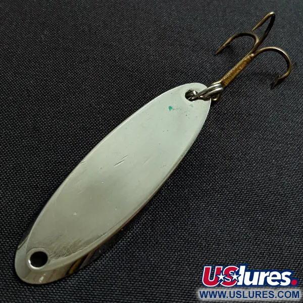 Vintage Acme Kastmaster, 3/8oz nickel/green fishing spoon #19446