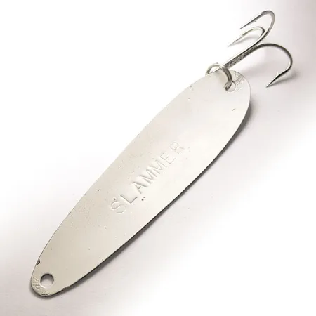 Vintage Slammer, 2/5oz black/white/green fishing spoon #19459