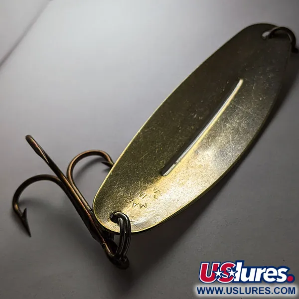 Vintage Williams Wabler W70, 1oz brass fishing spoon #19467