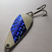 Vintage   Worth Chippewa Steel Spoon UV, 3/5oz white/bluish fishing spoon #19486