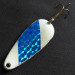 Vintage   Worth Chippewa Steel Spoon UV, 3/5oz white/bluish fishing spoon #19486