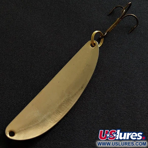 Vintage Acme Side-Winder, 1/3oz gold/orange fishing spoon #19495