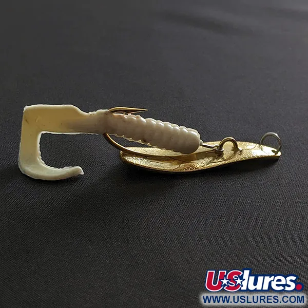 Vintage   Mepps Timber Doodle 0, 1/4oz gold fishing spoon #19502