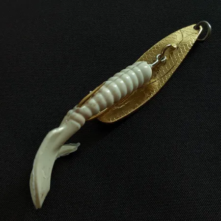 Vintage Mepps Timber Doodle 0, 1/4oz gold fishing spoon #19502