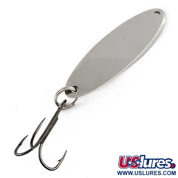 Vintage Acme Kastmaster, 1oz nickel/green fishing spoon #19503