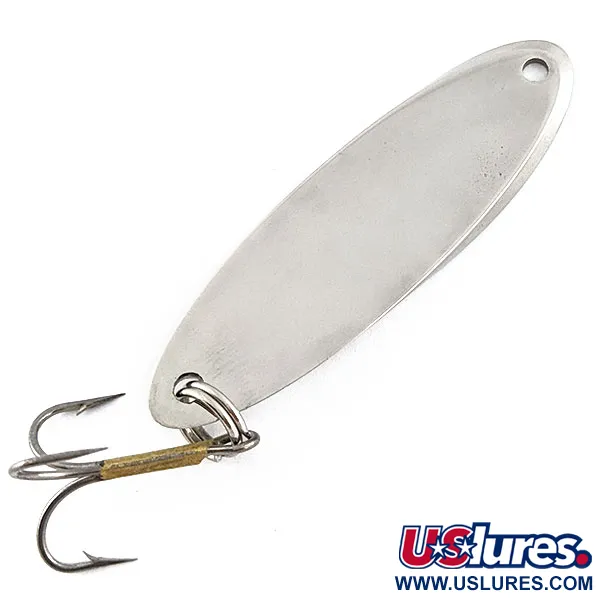 Vintage Acme Kastmaster, 3/4oz nickel/green fishing spoon #19504