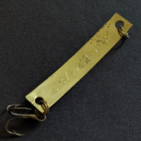 Vintage Yakima Bait Skiny-miny, 1/8oz gold fishing spoon #19507