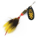 Vintage   Mepps Black Fury 3 Dressed, 1/4oz black/yellow spinning lure #19513