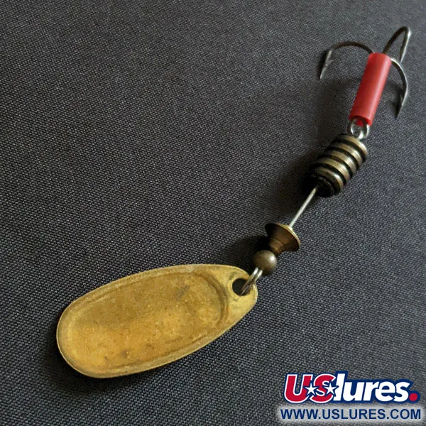 Vintage   Mepps Comet 3, 1/4oz brass/red spinning lure #19519