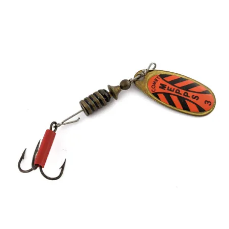 Vintage Mepps Comet 3, 1/4oz brass/red spinning lure #19519