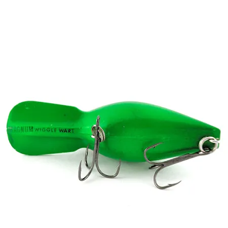 Vintage Storm Magnum Wiggle Wart​ pre Rapala, 3/4oz green fishing lure #19525