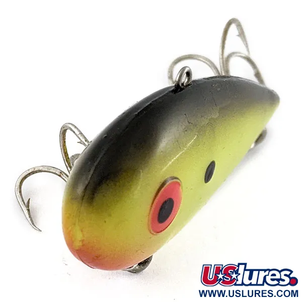 Vintage   Bomber Pinfish Hard Knock, 1/2oz yellow fishing lure #19530