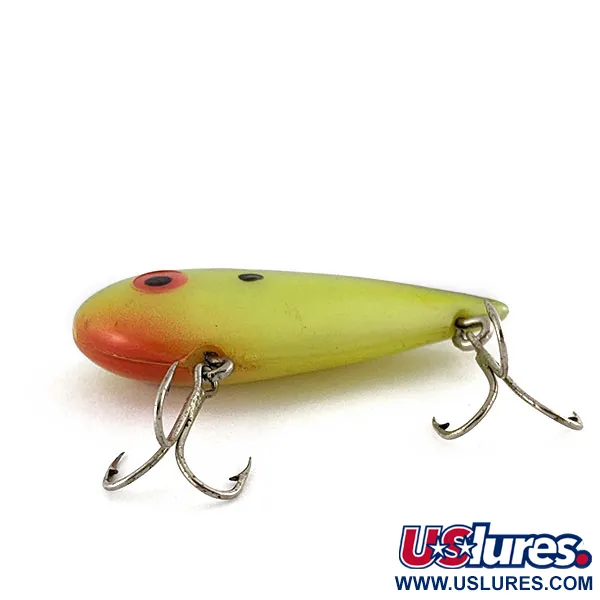 Vintage   Bomber Pinfish Hard Knock, 1/2oz yellow fishing lure #19530
